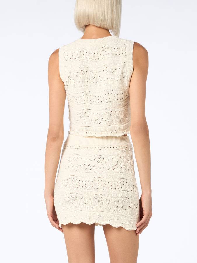 Mc2 Saint Barth Woman cotton knit mini skirt Apple Qualità