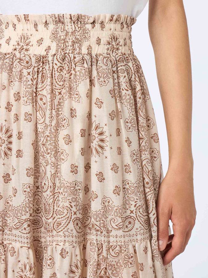 Mc2 Saint Barth Woman silk voile pleated long skirt Cheyenne Promozione