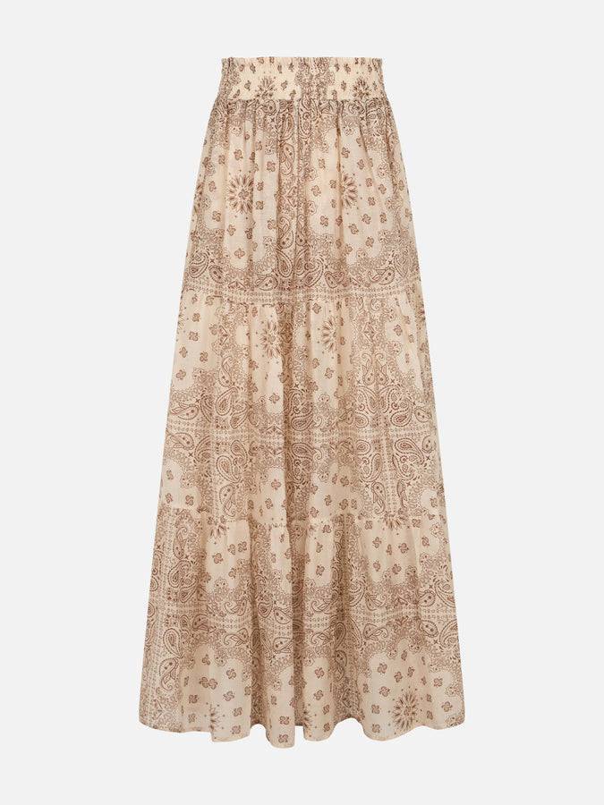 Mc2 Saint Barth Woman silk voile pleated long skirt Cheyenne Promozione