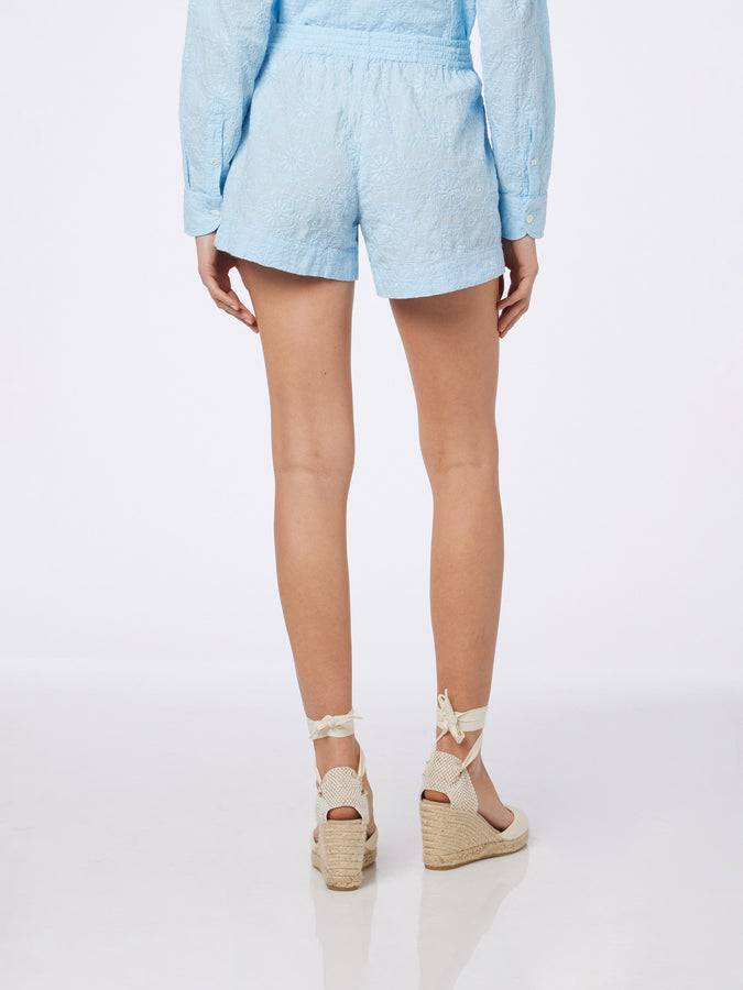 Mc2 Saint Barth Pantaloncini da donna pull up in cotone Sangallo Meave Acquista Ora