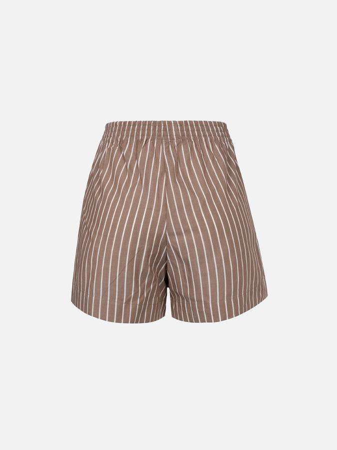 Mc2 Saint Barth Pantaloncini da donna pull up in cotone rigato Meave Presa