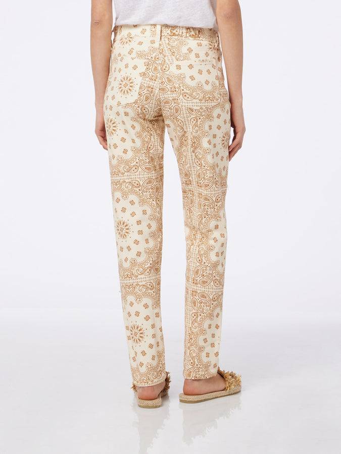 Mc2 Saint Barth Denim da donna Belleville stampa bandana bianco sporco Offerta