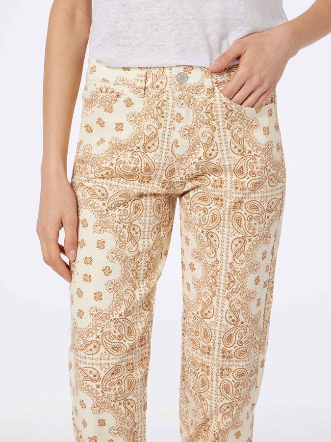 Mc2 Saint Barth Denim da donna Belleville stampa bandana bianco sporco Offerta