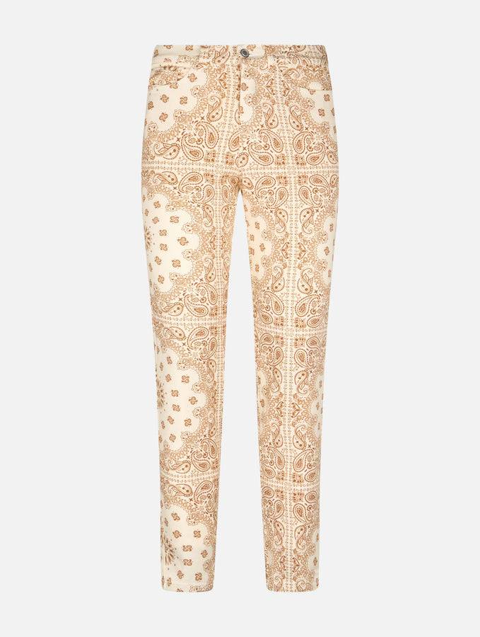 Mc2 Saint Barth Denim da donna Belleville stampa bandana bianco sporco Offerta