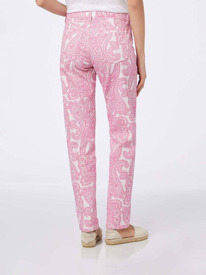 Mc2 Saint Barth Denim da donna stampa paisley rosa Belleville Online