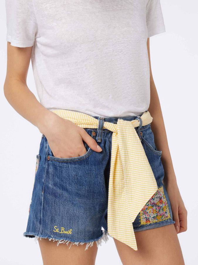Mc2 Saint Barth Pantaloncini in denim da donna Libby | REALIZZATO CON TESSUTO LIBERTY Hotsell