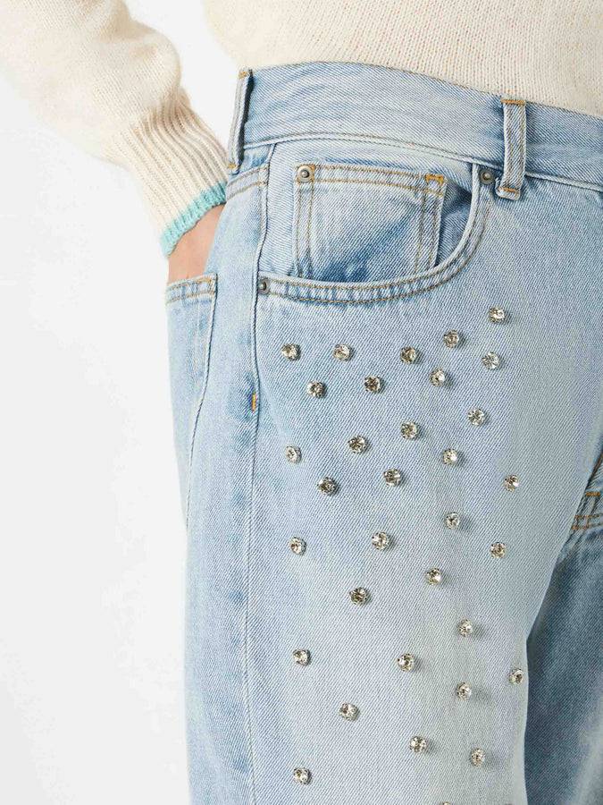Mc2 Saint Barth Jeans da donna con strass Vendita Calda