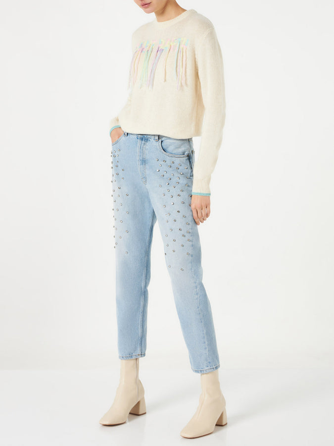 Mc2 Saint Barth Jeans da donna con strass Vendita Calda
