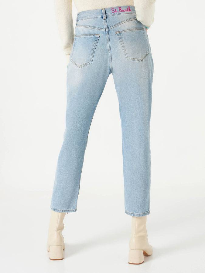 Mc2 Saint Barth Jeans da donna con strass Vendita Calda