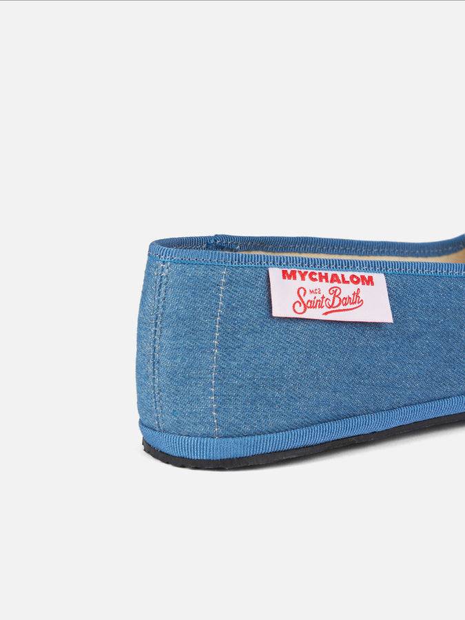 Mc2 Saint Barth Mocassini pantofola da donna in denim | MY CHALOM SPECIAL EDITION Solo un giorno rimasto