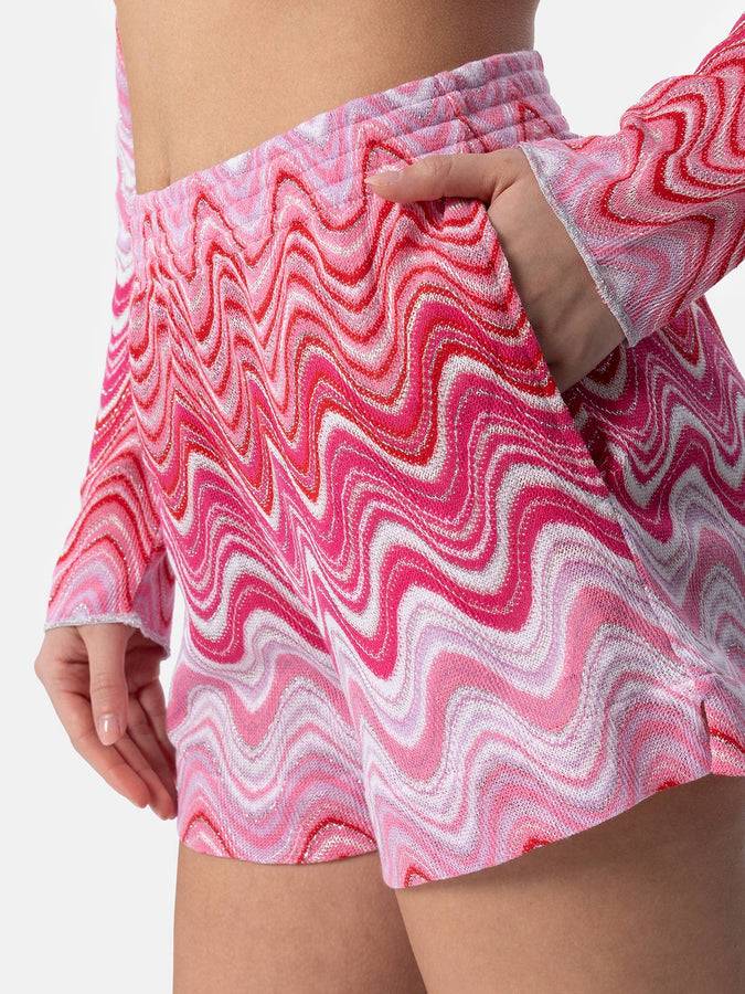 Mc2 Saint Barth Pantaloncini da donna pull up in tessuto maglia Rachel Meave Soddisfazione Garantita