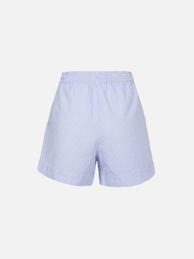 Mc2 Saint Barth Pantaloncini da donna pull up a righe seersucker Meave Promozione Limitata