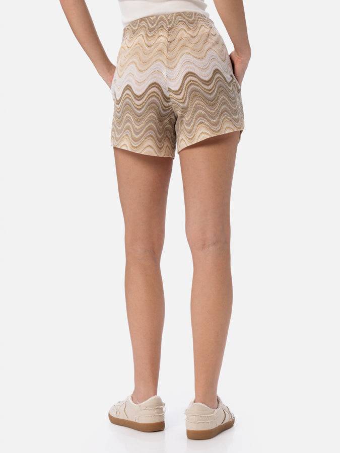 Mc2 Saint Barth Pantaloncini da donna pull up in tessuto maglia Rachel Meave Prezzo Ridotto