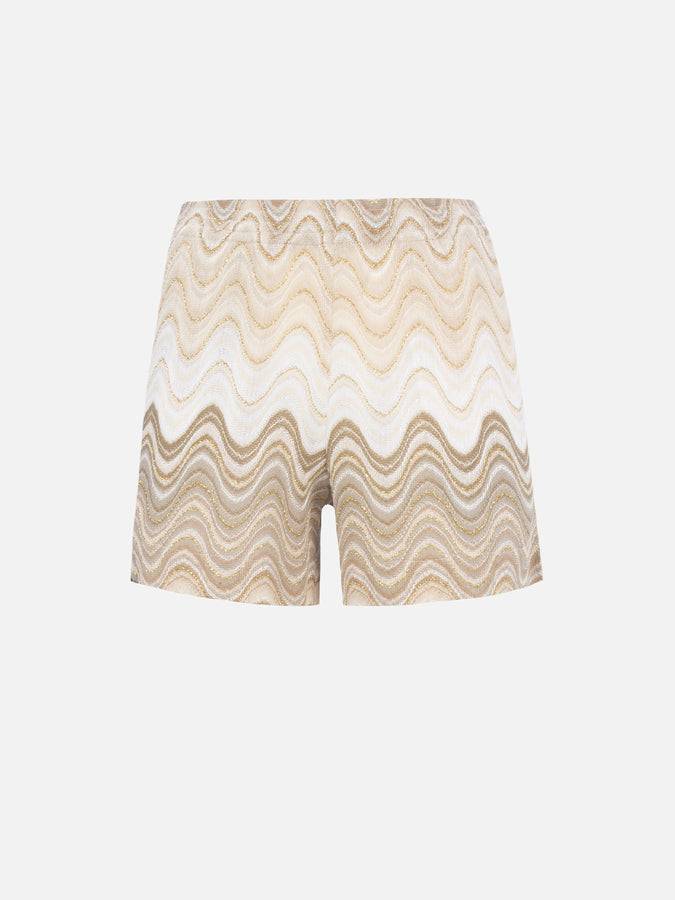 Mc2 Saint Barth Pantaloncini da donna pull up in tessuto maglia Rachel Meave Prezzo Ridotto