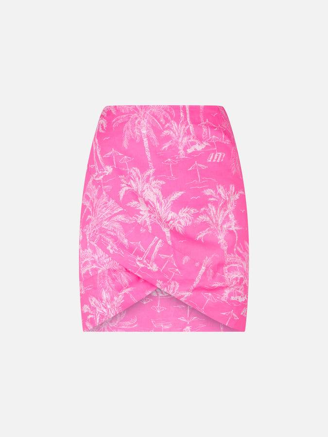 Mc2 Saint Barth Minigonna da donna in cotone con stampa toile de jouy Saldi
