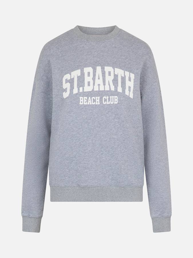 Mc2 Saint Barth Felpa da donna Stardust in cotone grigio Sottocosto