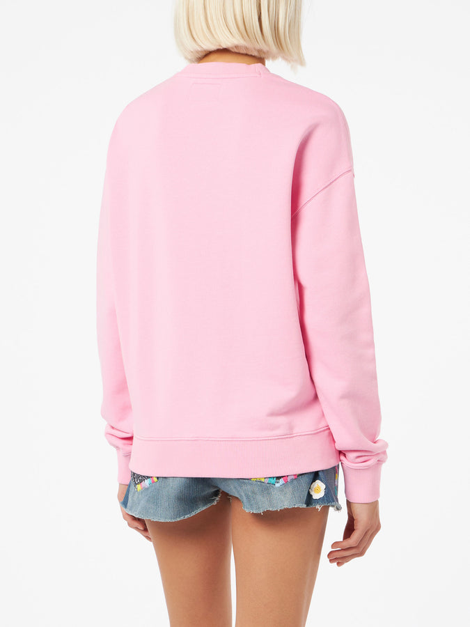 Mc2 Saint Barth Felpa da donna Stardust in cotone rosa Convenienza