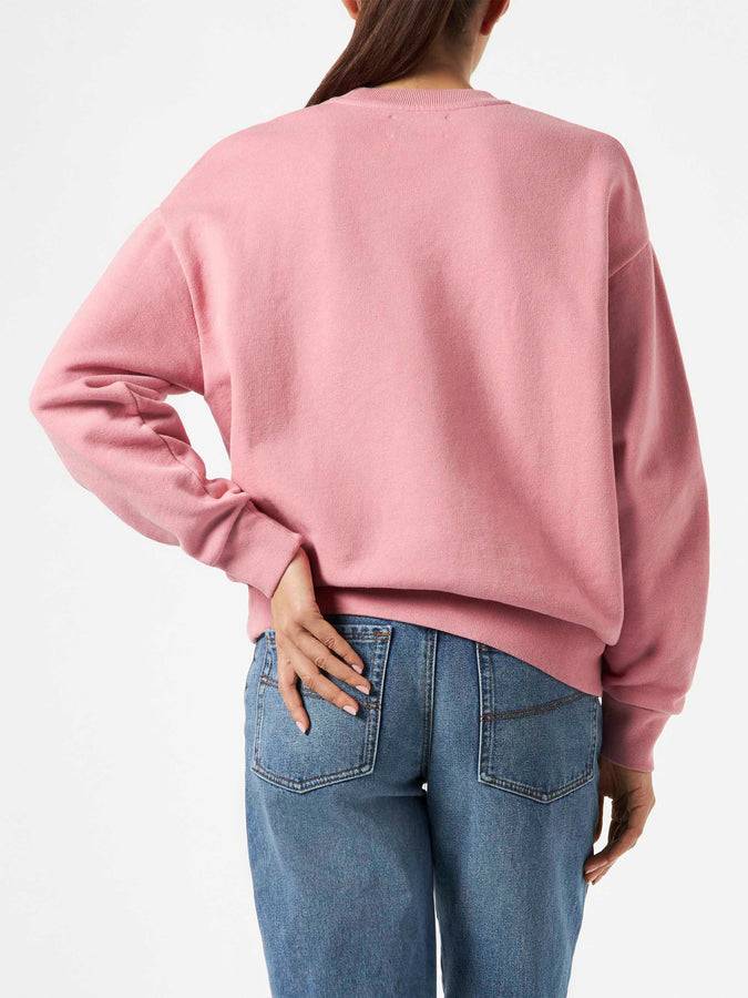 Mc2 Saint Barth Felpa da donna rosa in felpa con logo in spugna Saldi