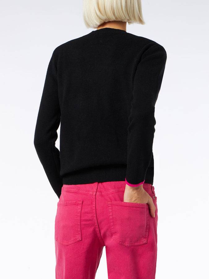 Mc2 Saint Barth Maglia da donna girocollo nera con stampa Barbie | EDIZIONE SPECIALE BARBIE Vendita