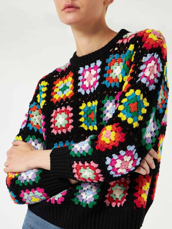 Mc2 Saint Barth Maglia da donna multicolore all'uncinetto Promozione