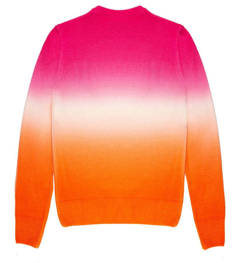 Mc2 Saint Barth Maglia da donna fucsia e arancio degradé con scritta Ancora tu Spedizione Gratuita
