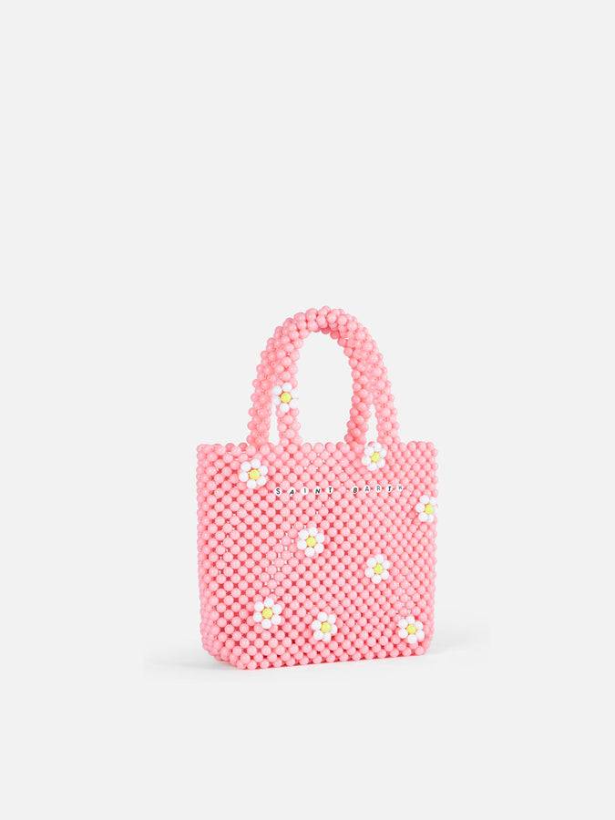 Mc2 Saint Barth Borsa piccola con perline di fiori rosa Promozione Limitata