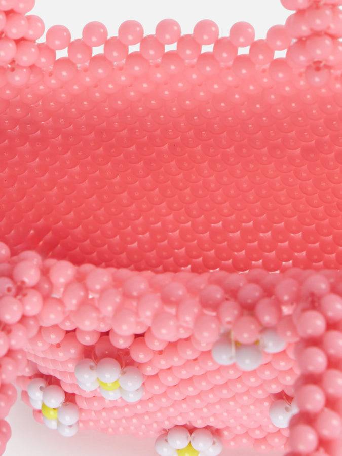 Mc2 Saint Barth Borsa piccola con perline di fiori rosa Promozione Limitata
