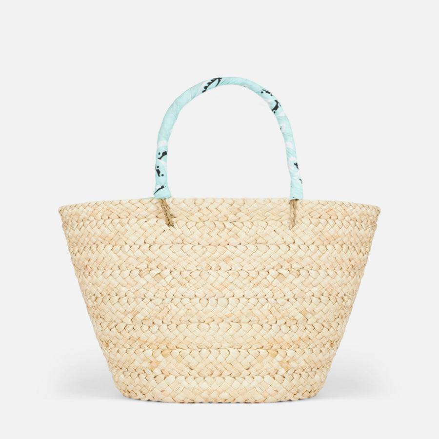 Mc2 Saint Barth Small straw bag Kylie with embroidery and paisley handles Prezzo Ridotto