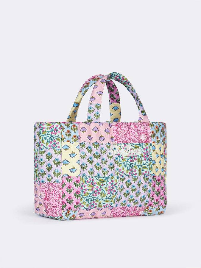 Mc2 Saint Barth Borsa Soft Tote Mid trapuntata a fiori multicolore Black Friday Prezzi