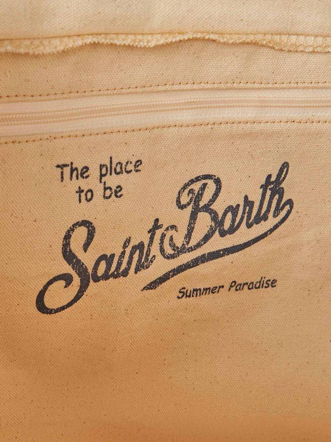 Mc2 Saint Barth Borsa a spalla Vanity in canvas bianco con stampa angeli Fiorucci | FIORUCCI SPECIAL EDITION I Più Venduti