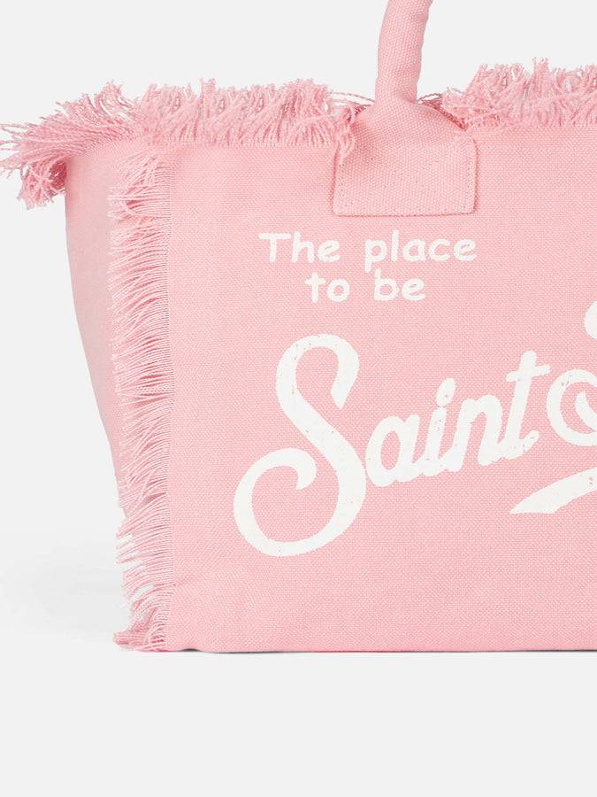 Mc2 Saint Barth Borsa tote Vanity in tela di cotone rosa Moda