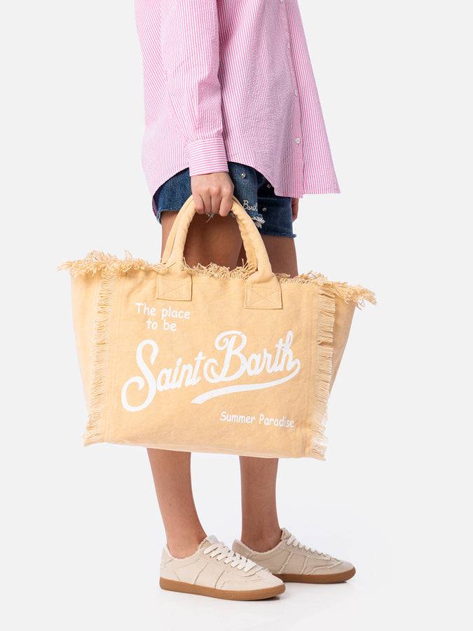 Mc2 Saint Barth Borsa tote Vanity in tela di cotone beige 2025