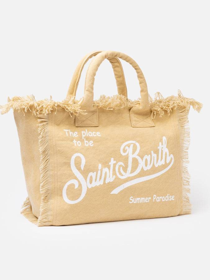 Mc2 Saint Barth Borsa tote Vanity in tela di cotone beige 2025
