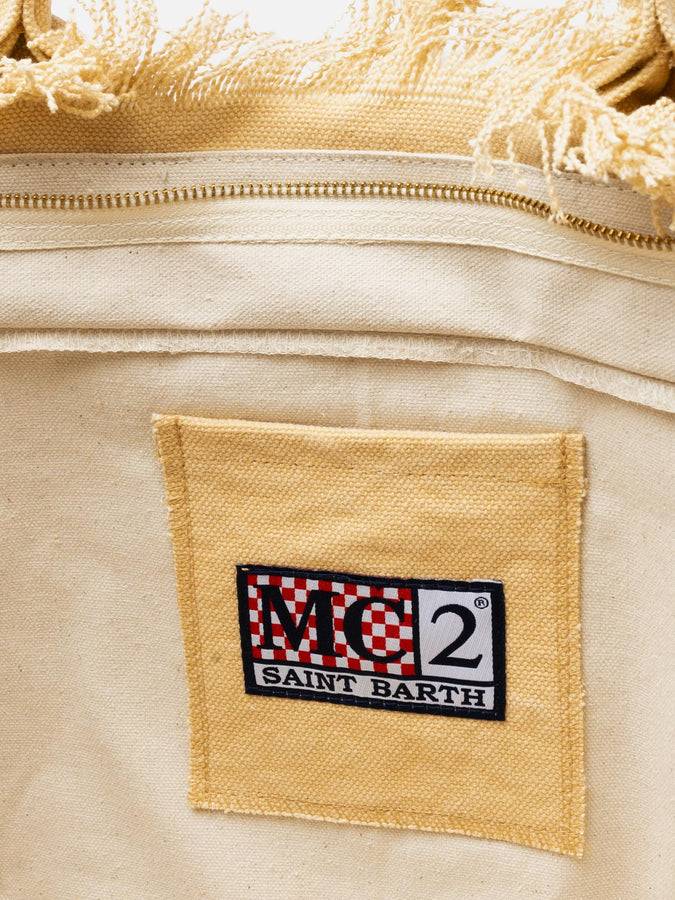 Mc2 Saint Barth Borsa tote Vanity in tela di cotone beige 2025