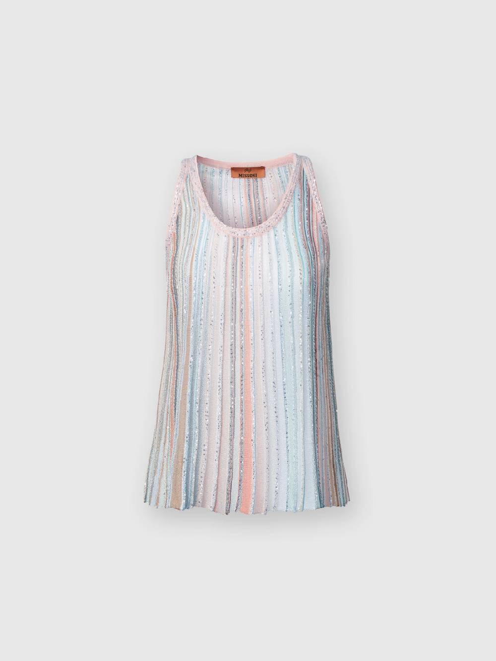 Missoni Canottiera in maglia a righe verticali con paillettes Economico