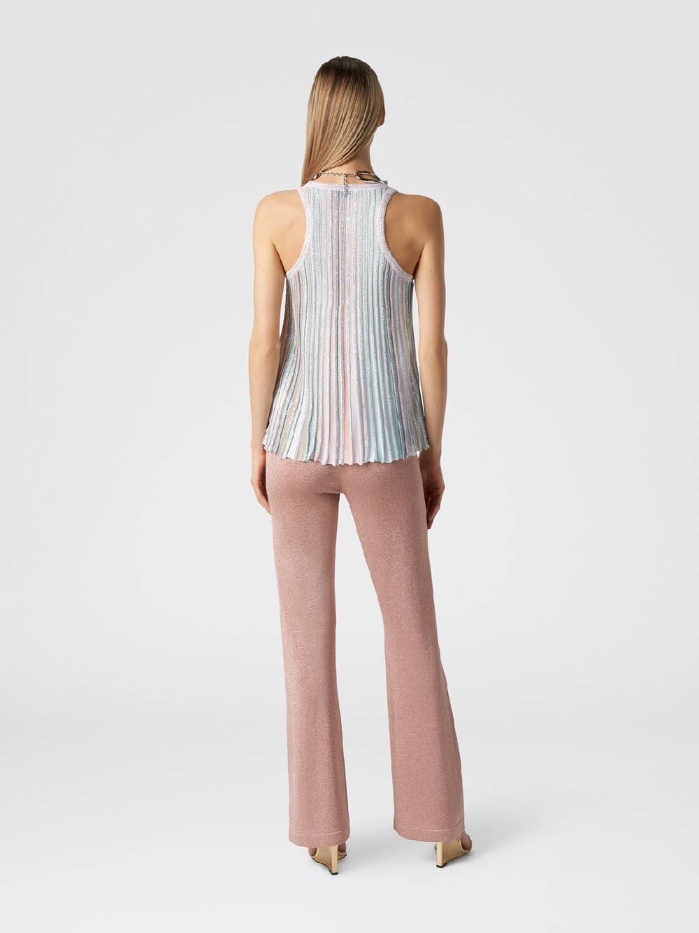 Missoni Canottiera in maglia a righe verticali con paillettes Economico