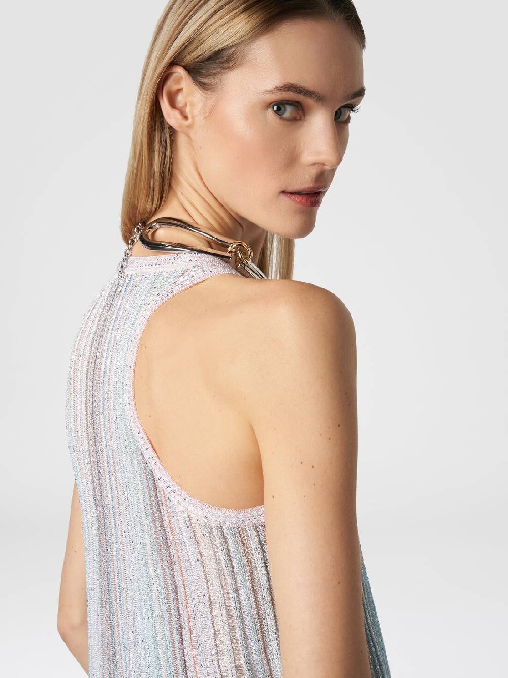 Missoni Canottiera in maglia a righe verticali con paillettes Economico