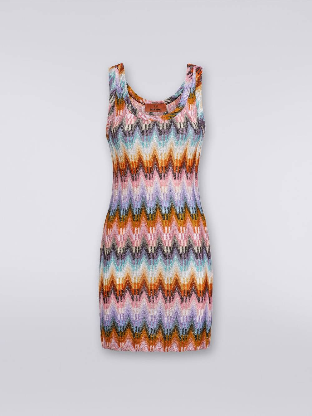 Missoni Mini-abito smanicato in viscosa zig zag con lurex Online