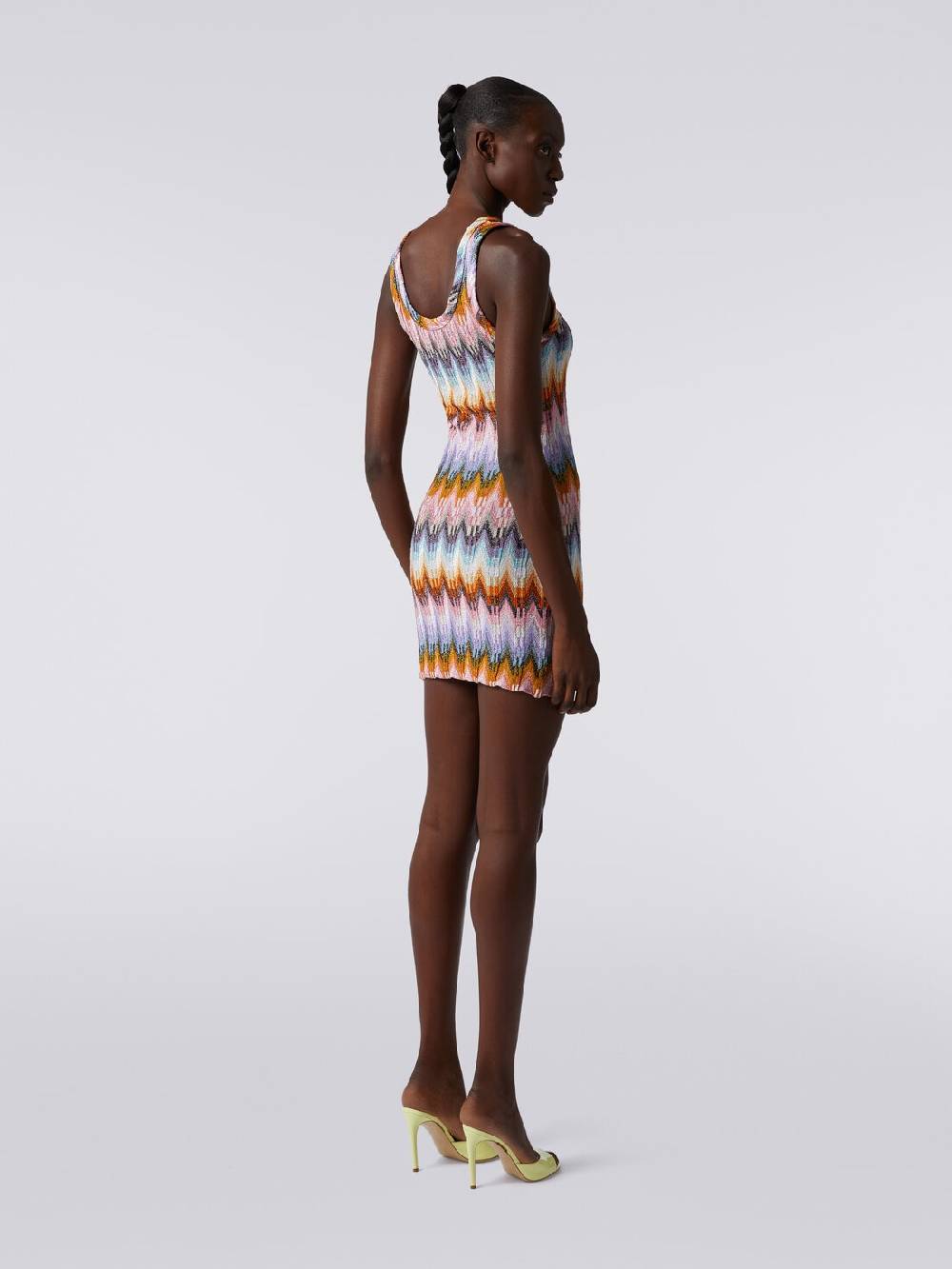 Missoni Mini-abito smanicato in viscosa zig zag con lurex Online