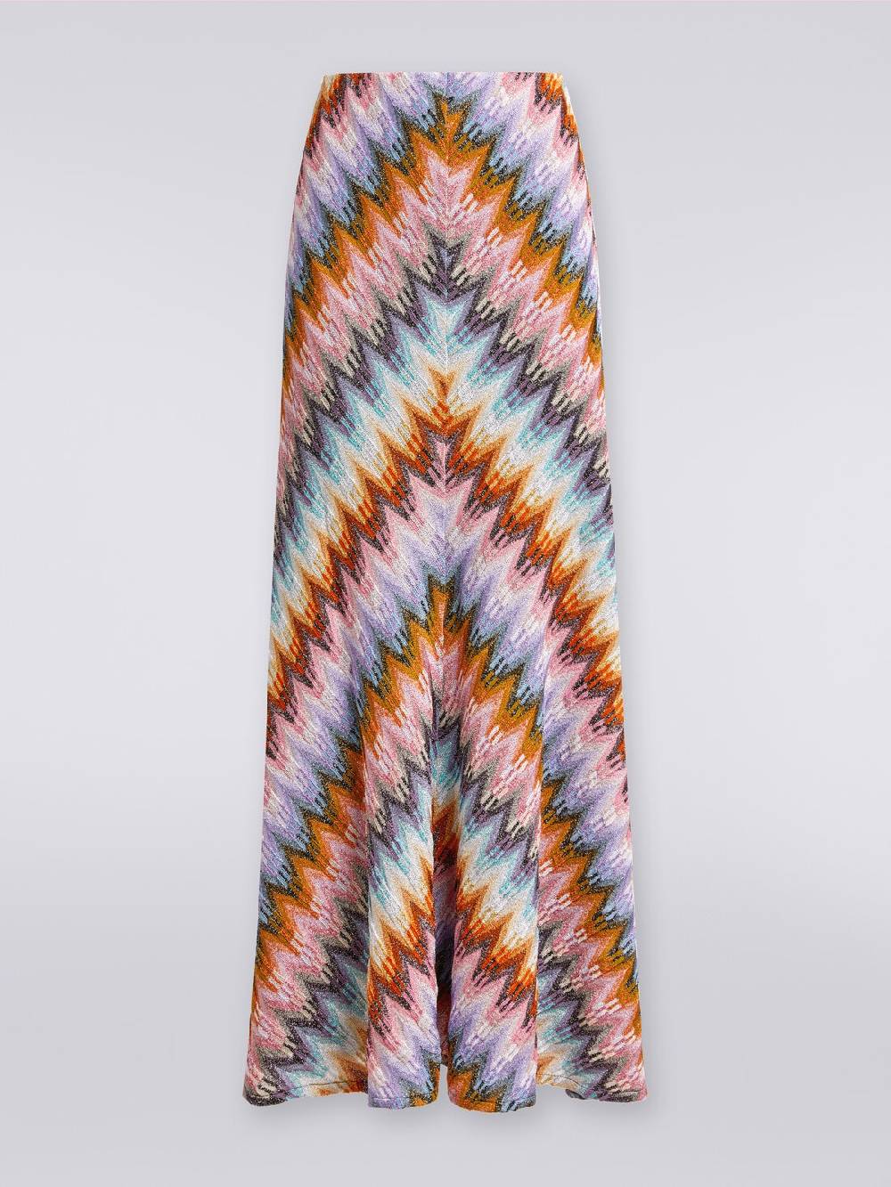 Missoni Gonna lunga svasata in viscosa zig zag con lurex Outlet