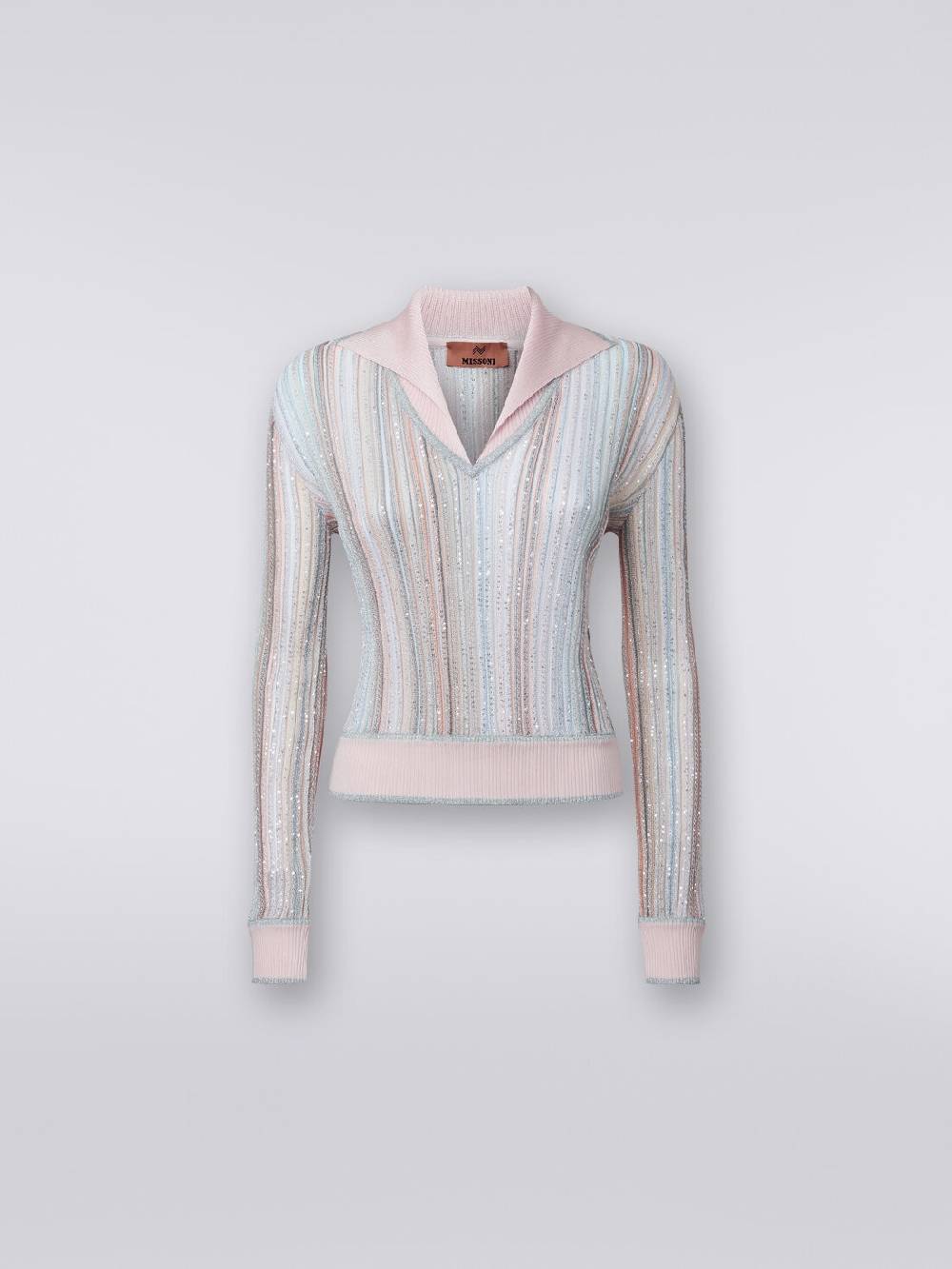 Missoni Top a maniche lunghe con righe verticali e paillettes Saldi