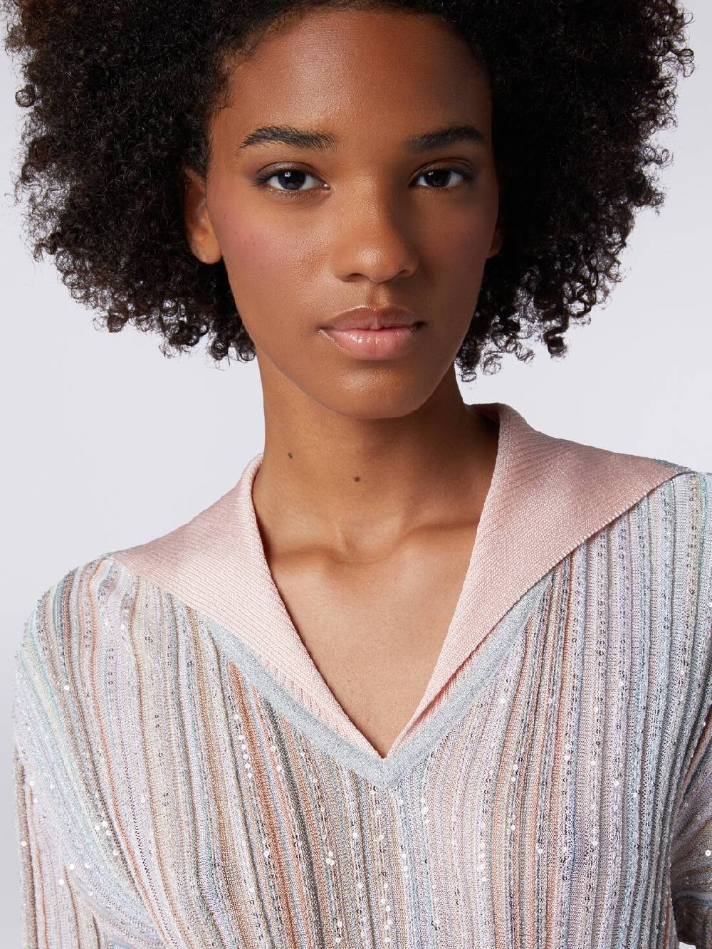 Missoni Top a maniche lunghe con righe verticali e paillettes Saldi