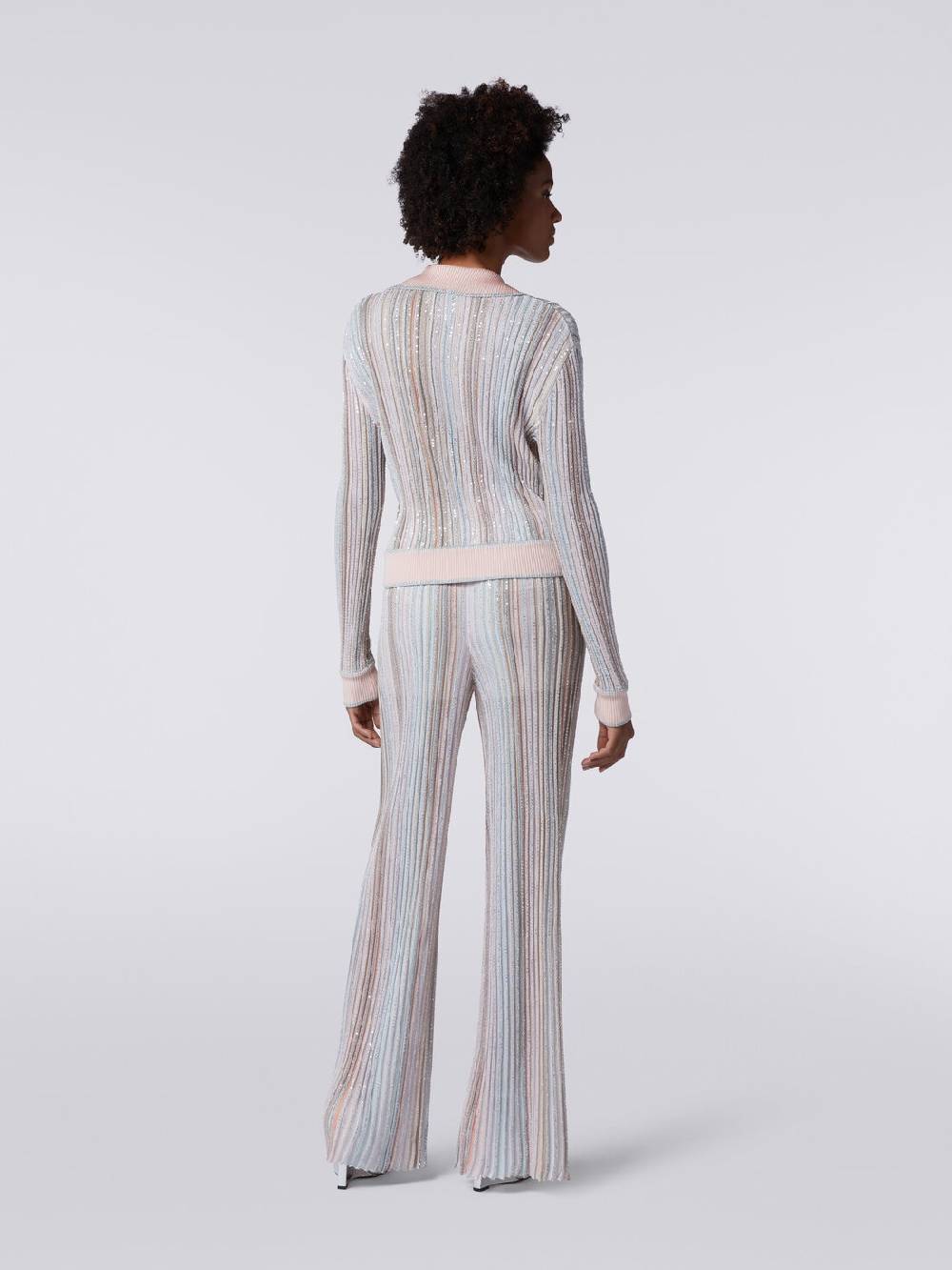 Missoni Pantaloni in maglia a righe verticali con paillettes Offerte