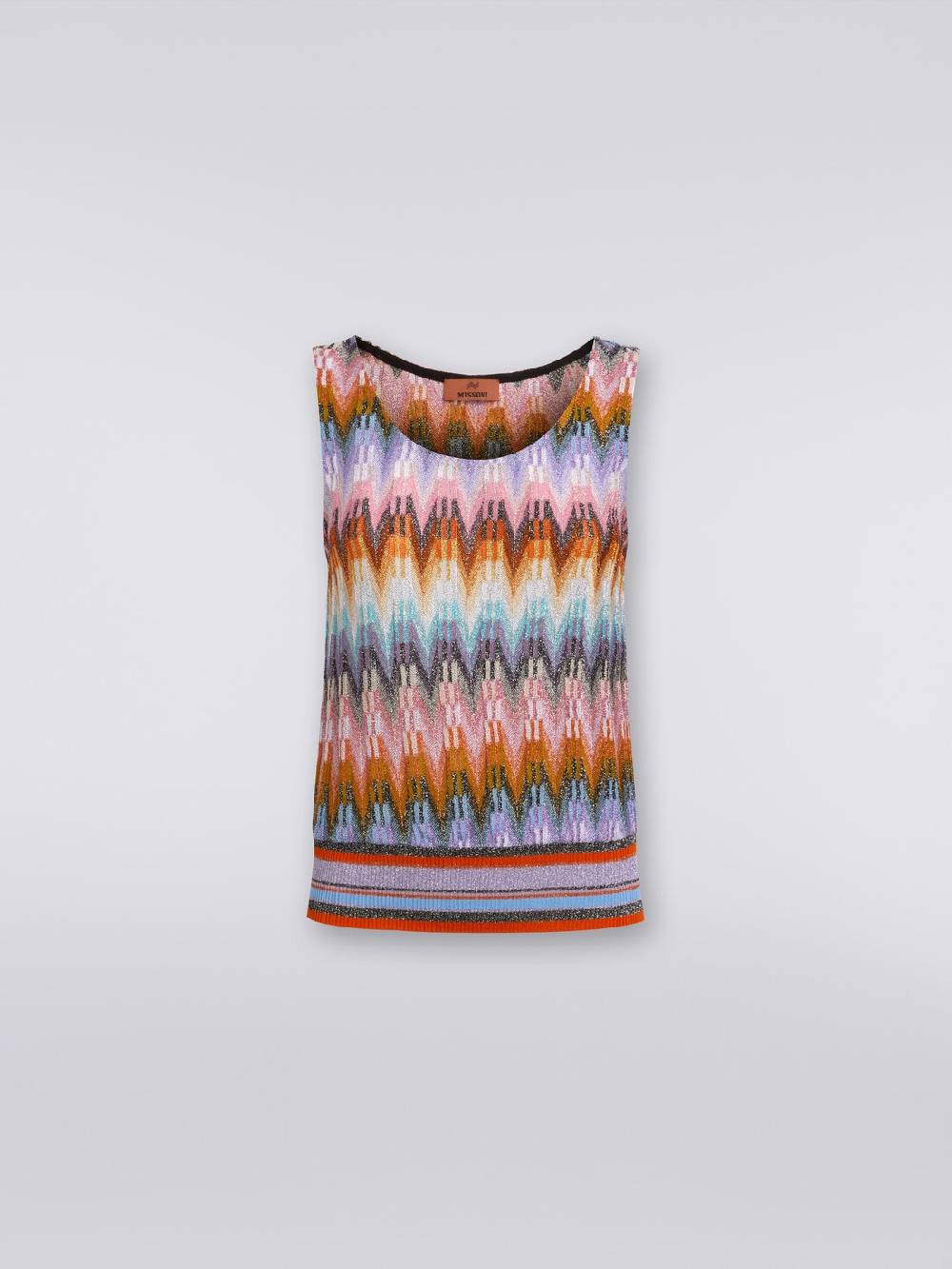 Missoni Top senza maniche in viscosa zig zag con lurex Vendita Economica