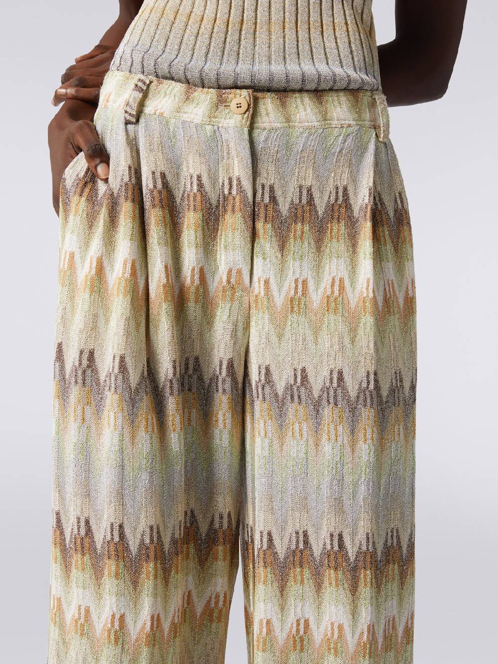 Missoni Pantaloni classici in viscosa zig zag con lurex I Più Venduti