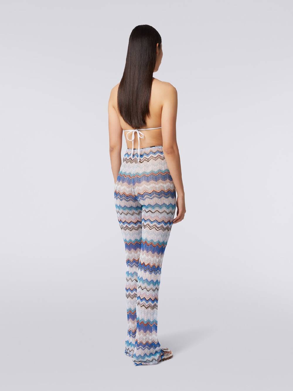 Missoni Pantaloni copricostume in crochet zig zag con lurex Italia