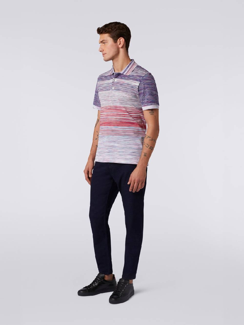 Missoni Polo in piquet di cotone fiammato Pezzi Unici