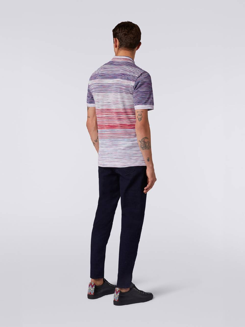 Missoni Polo in piquet di cotone fiammato Pezzi Unici
