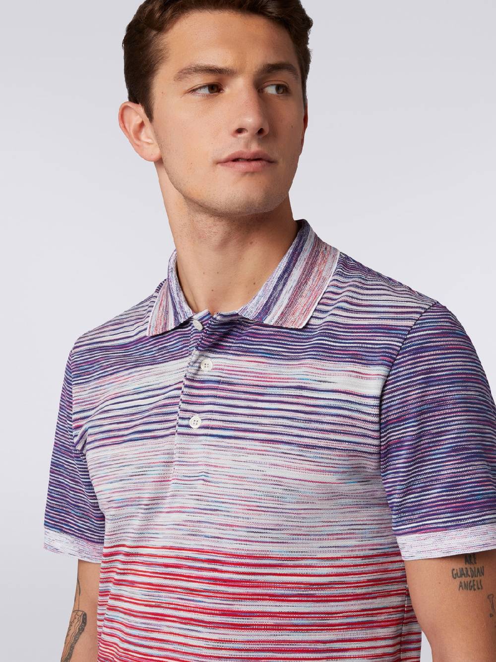 Missoni Polo in piquet di cotone fiammato Pezzi Unici