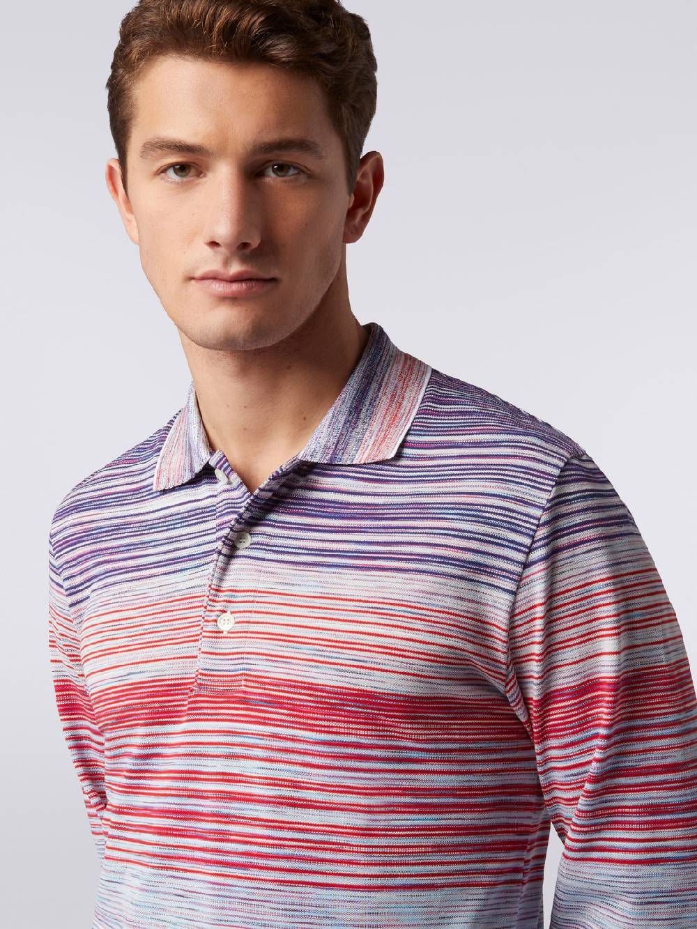 Missoni Polo a maniche lunghe in viscosa fiammata Soddisfazione Garantita